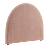 Resort Blush Queen Woven Upholstered Fabric Arched Headboard