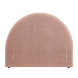 Resort Blush Queen Woven Upholstered Fabric Arched Headboard