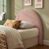 Modway Blush Resort Queen Woven Upholstered Fabric Arched Headboard