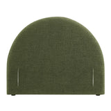 Resort Foliage Queen Woven Upholstered Fabric Arched Headboard