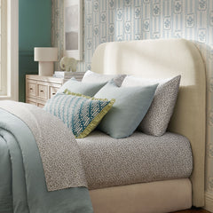 Keynote Ecru King Size Upholstered Fabric Headboard