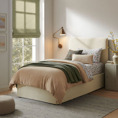 Pemberly Linen Linen Blend Storage Bed with Gas Lift