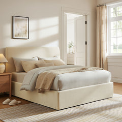Pemberly Linen Linen Blend Storage Bed with Gas Lift
