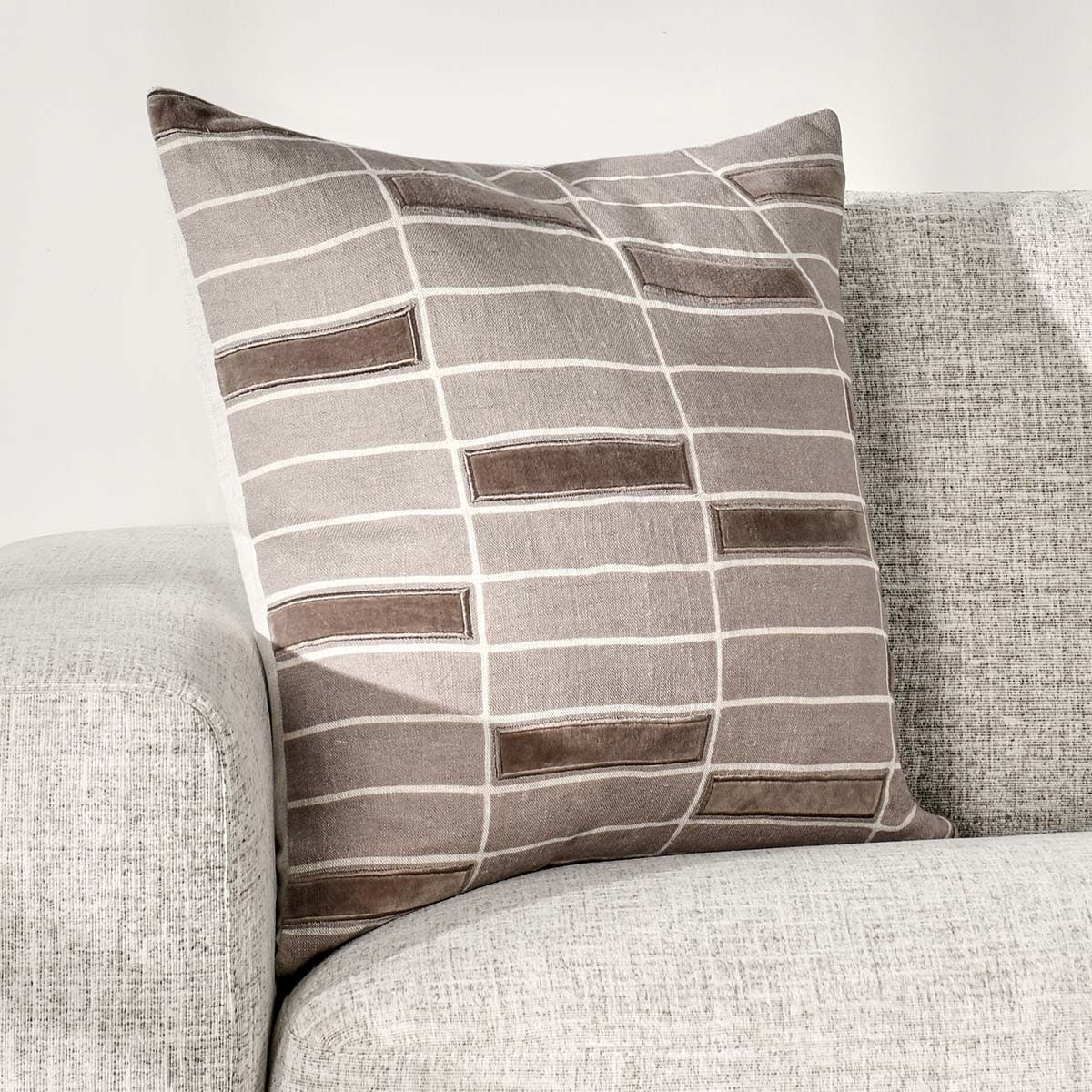 MP Breccia Taupe 22x22 Throw Pillow (Set of 2) - Ornate Home