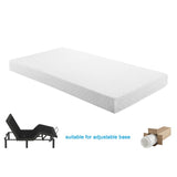 Altair White 10" Split Eastern King Gel-Infused Memory Foam Mattress