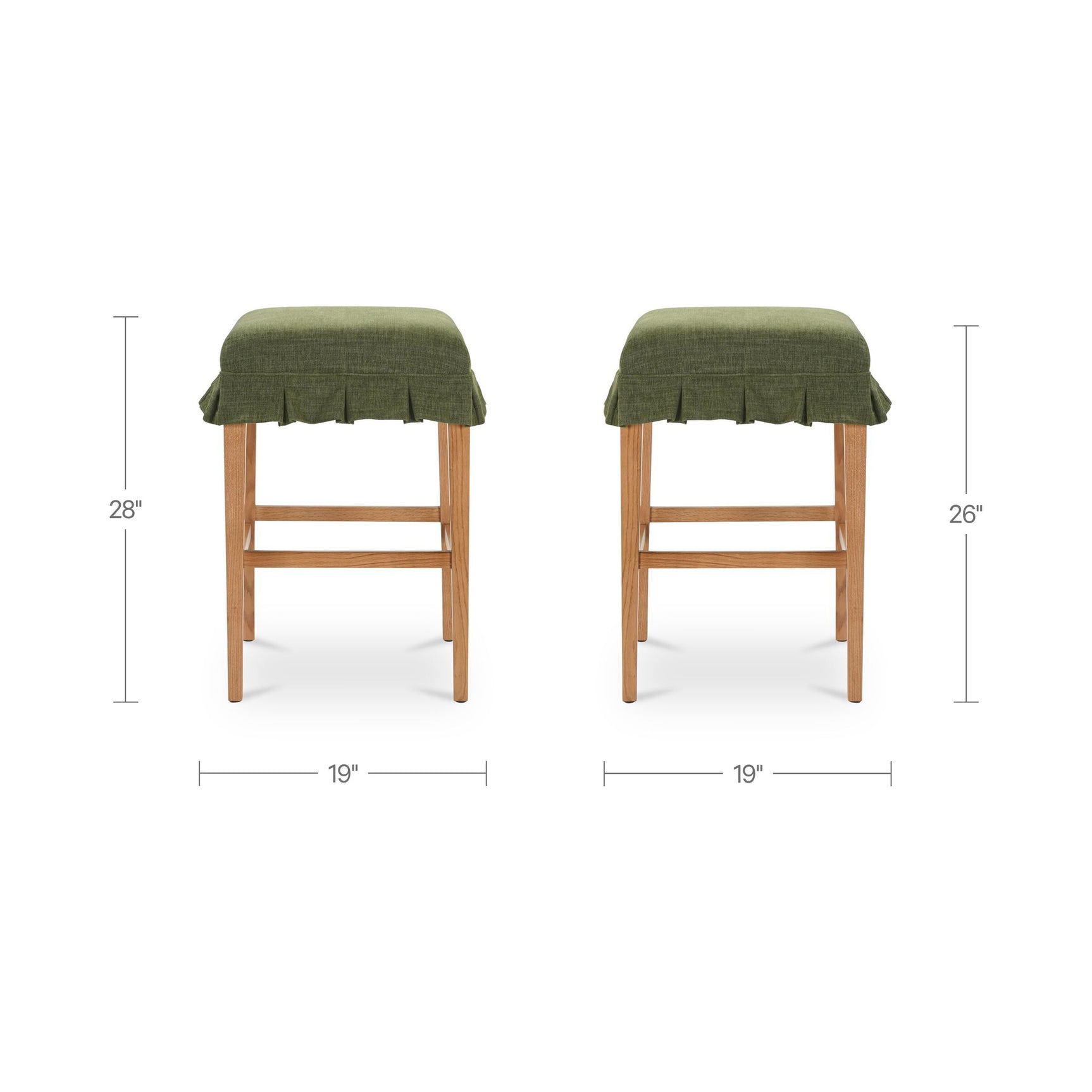 Anna Green/Walnut Counter Stool