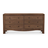 Mabel Dark Brown 6 Drawer Dresser - Ornate Home