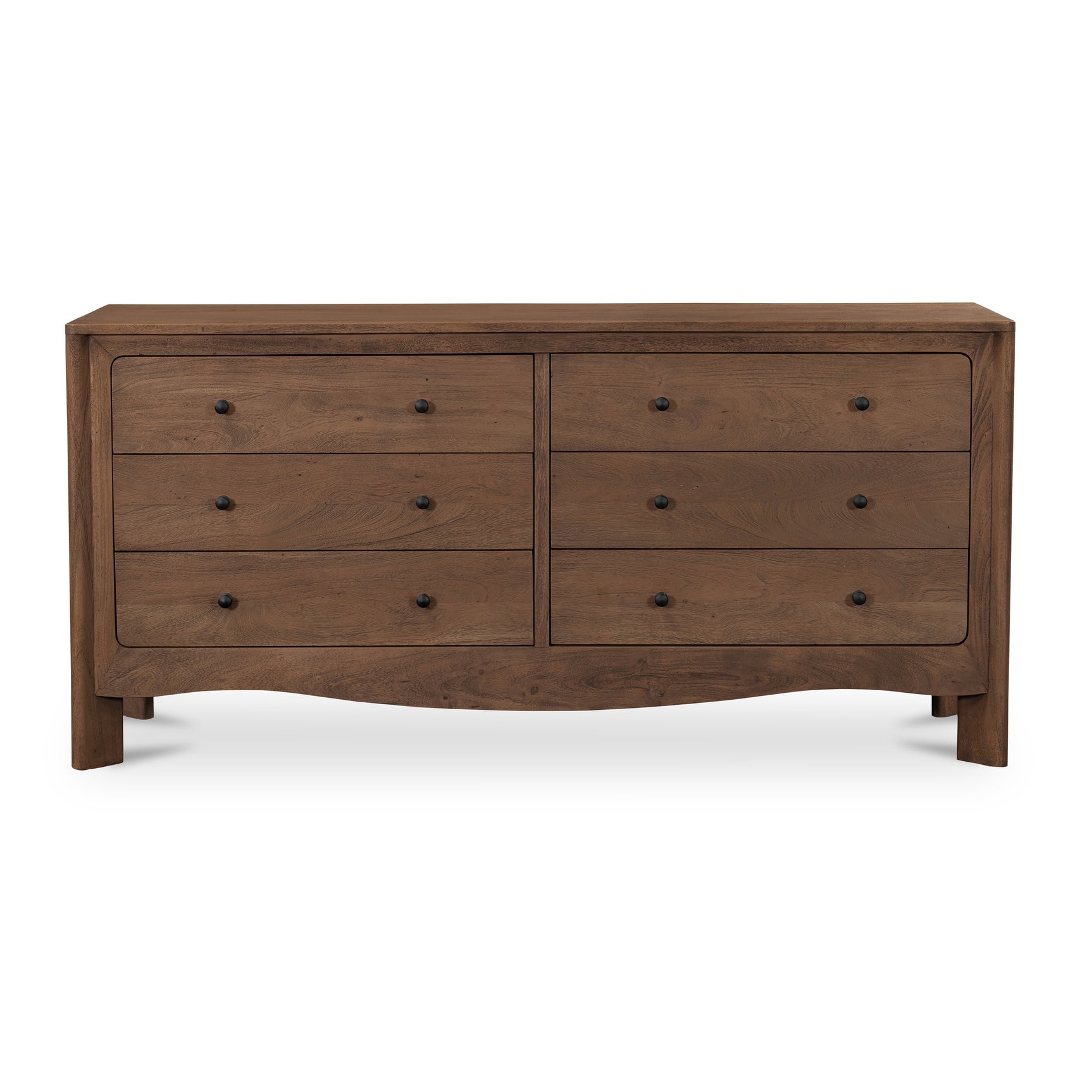 Mabel Dark Brown 6 Drawer Dresser - Ornate Home