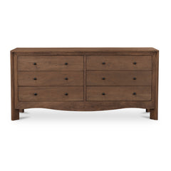 Mabel Dark Brown 6 Drawer Dresser - Ornate Home
