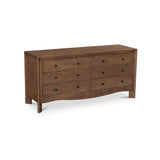 Mabel Dark Brown 6 Drawer Dresser - Ornate Home