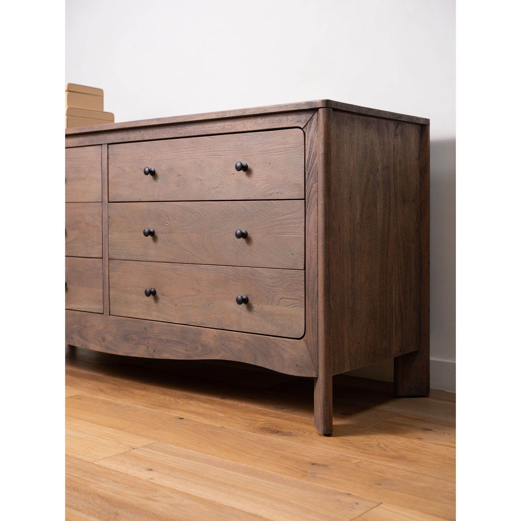 Mabel Dark Brown 6 Drawer Dresser - Ornate Home