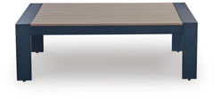 Mabry Shores Navy Blue/Driftwood Outdoor Coffee Table - Ornate Home
