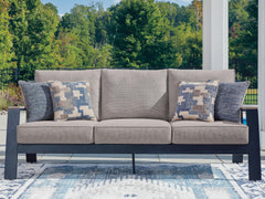 Mabry Shores Navy Blue/Driftwood Outdoor Sofa with Cushion - Ornate Home