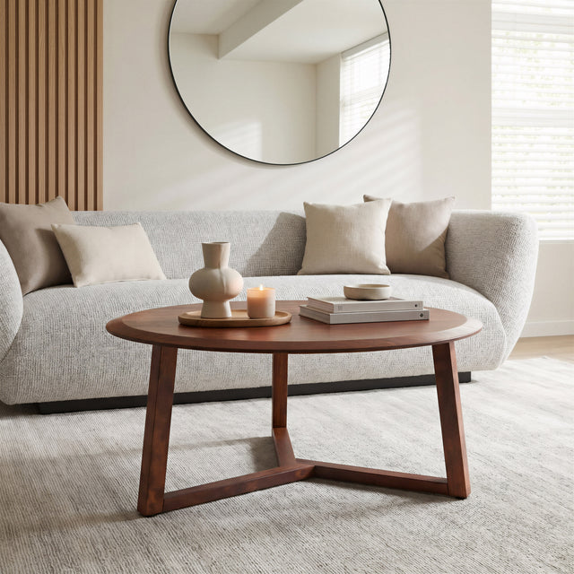 Macaria Walnut Coffee Table - Ornate Home