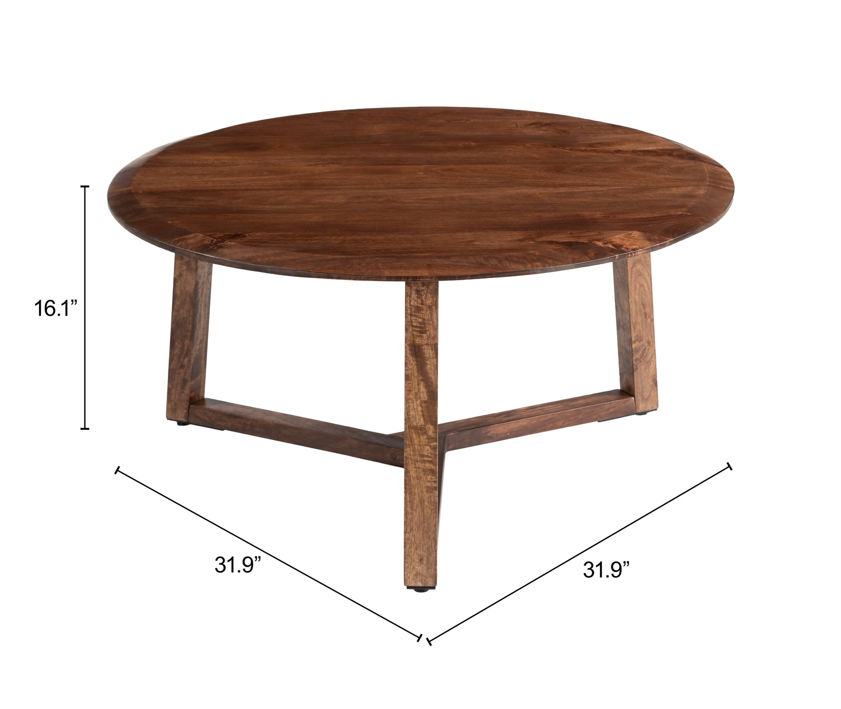 Macaria Walnut Coffee Table - Ornate Home