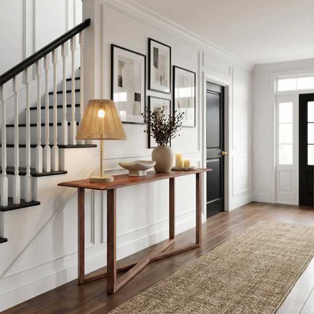 Macaria Walnut Console Table - Ornate Home