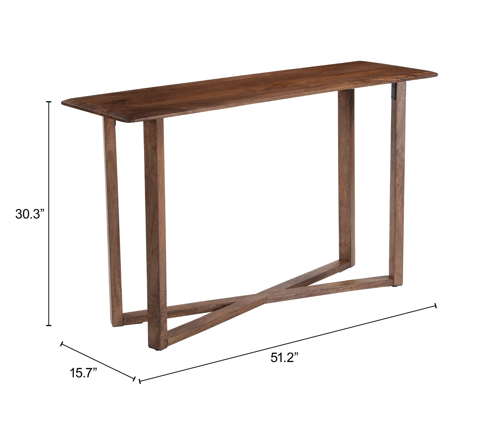 Macaria Walnut Console Table - Ornate Home