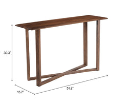 Macaria Walnut Console Table - Ornate Home