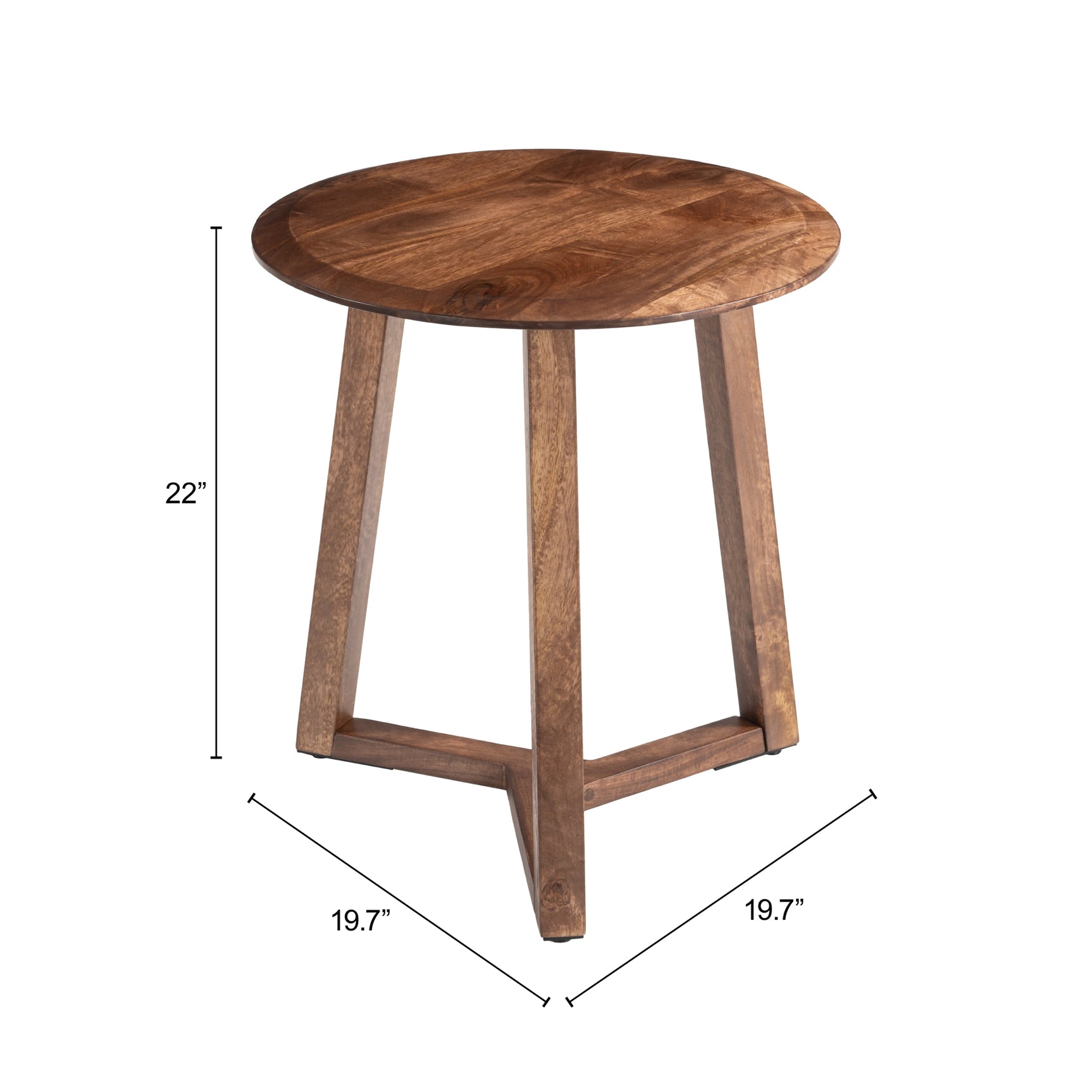 Macaria Walnut Side Table - Ornate Home