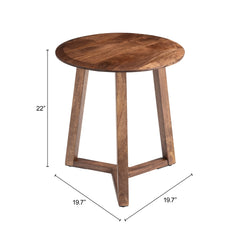 Macaria Walnut Side Table - Ornate Home