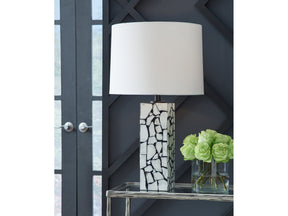 Macaria White/Black Table Lamp (Online Special Price) - Ornate Home