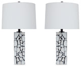 Macaria White/Black Table Lamp (Set of 2) - Ornate Home