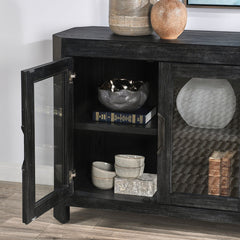 Macarthur Antique Black Cabinet - Ornate Home