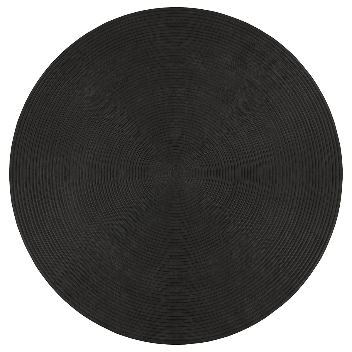 Macedo Black 3-Piece Transitional Round Rattan Coffee And End Table Set - Ornate Home
