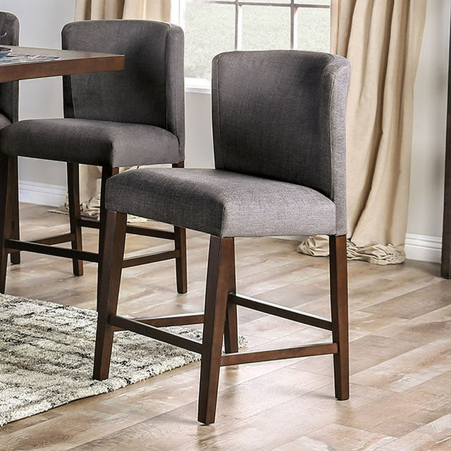Macedo Black/Ivory Counter Height Chair (Set of 2) - Ornate Home