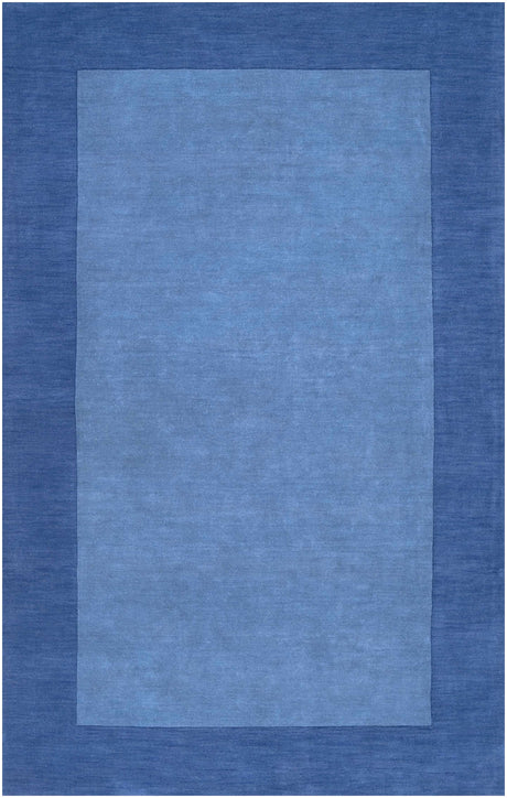 Macedon Blue Bordered Wool Rug - Ornate Home