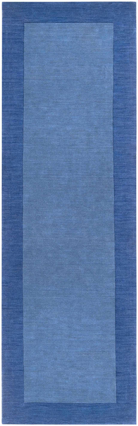 Macedon Blue Bordered Wool Rug - Ornate Home