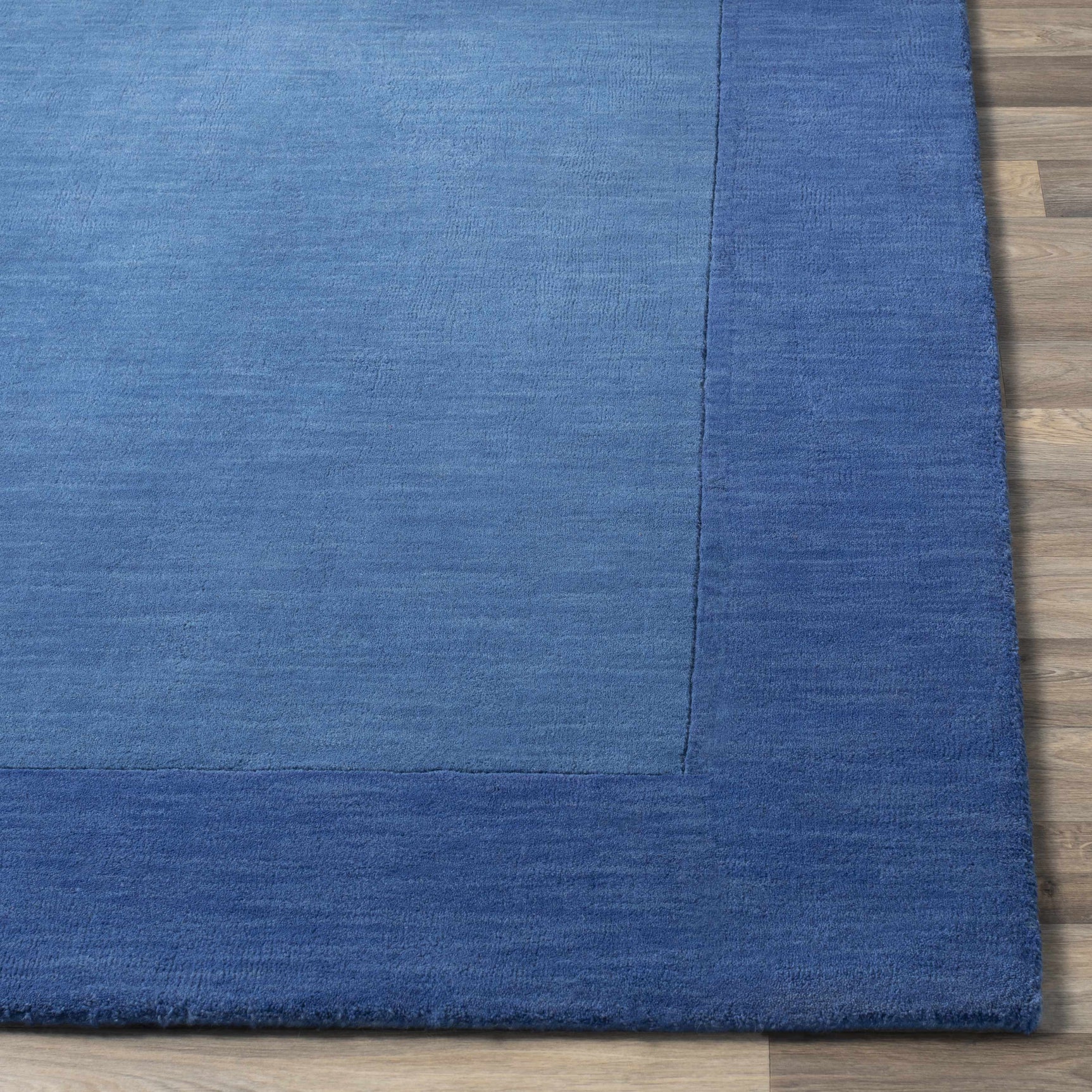 Macedon Blue Bordered Wool Rug - Ornate Home