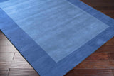 Macedon Blue Bordered Wool Rug - Ornate Home