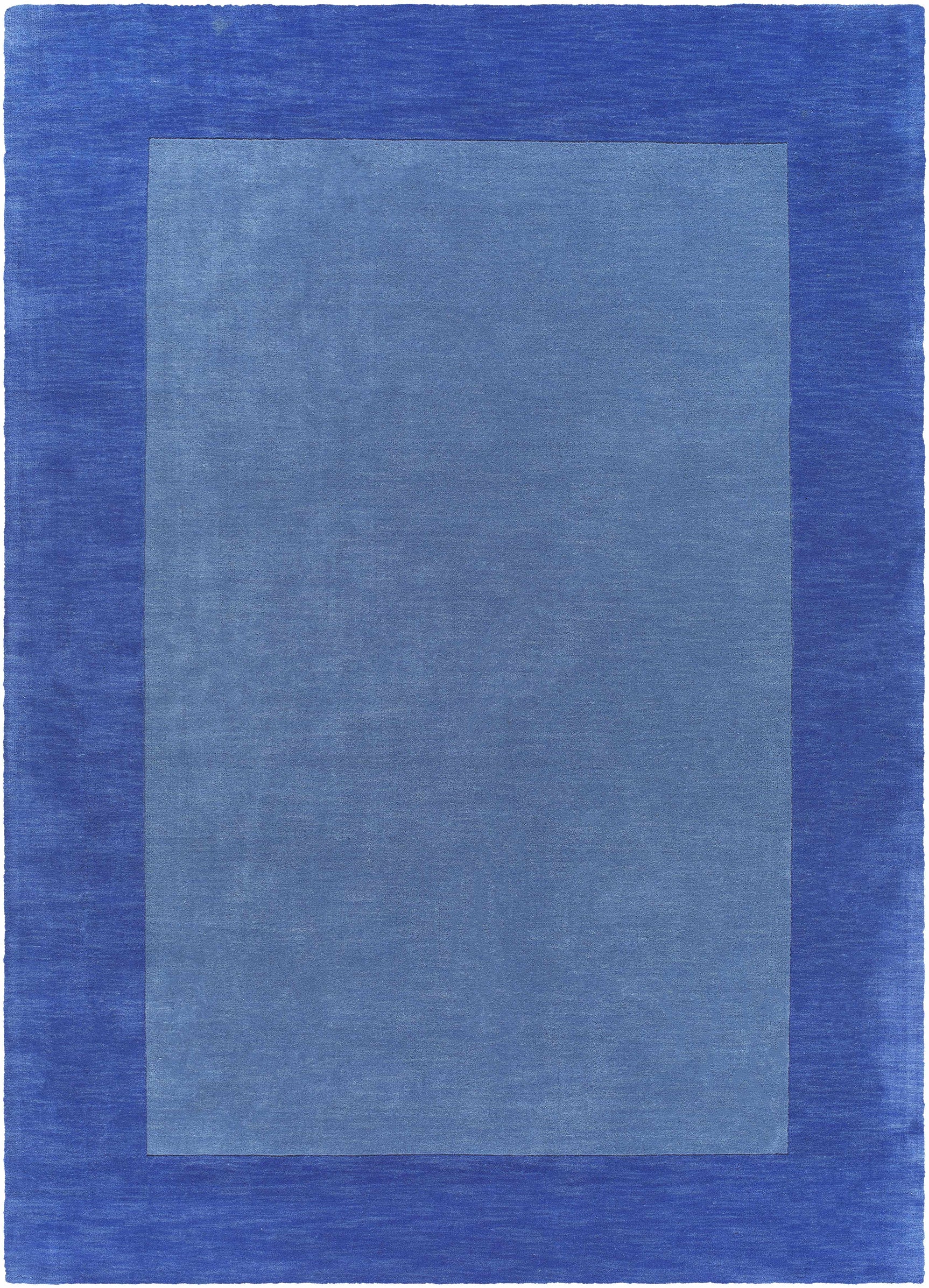 Macedon Blue Bordered Wool Rug - Ornate Home