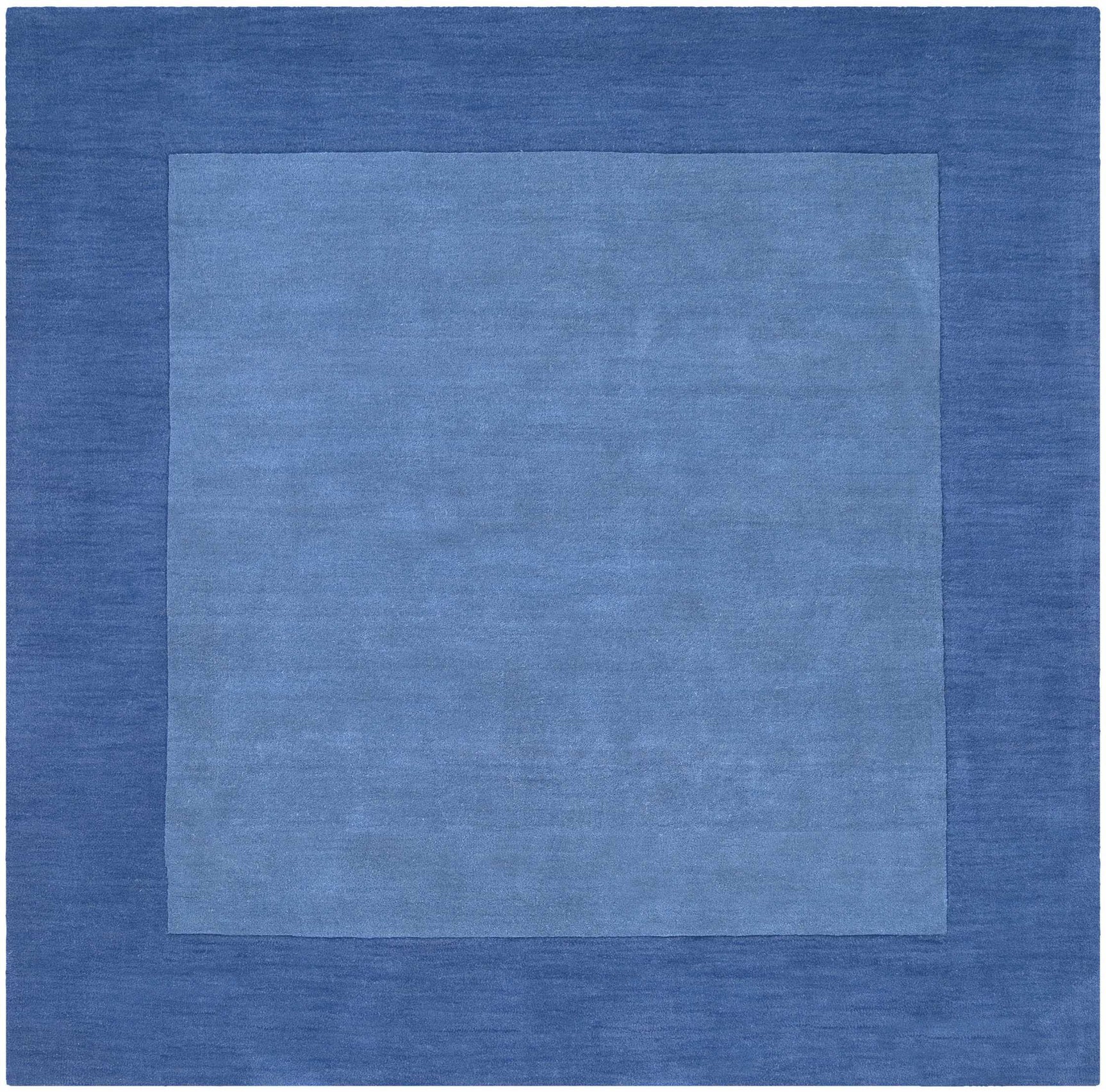 Macedon Blue Bordered Wool Rug - Ornate Home