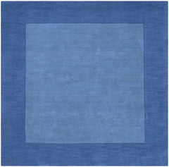 Macedon Blue Bordered Wool Rug - Ornate Home