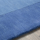 Macedon Blue Bordered Wool Rug - Ornate Home