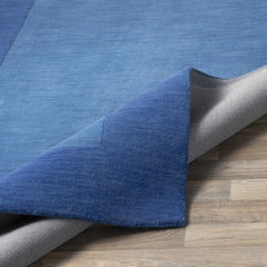 Macedon Blue Bordered Wool Rug - Ornate Home