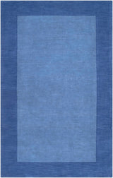 Macedon Blue Bordered Wool Rug - Ornate Home