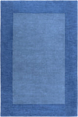 Macedon Blue Bordered Wool Rug - Ornate Home