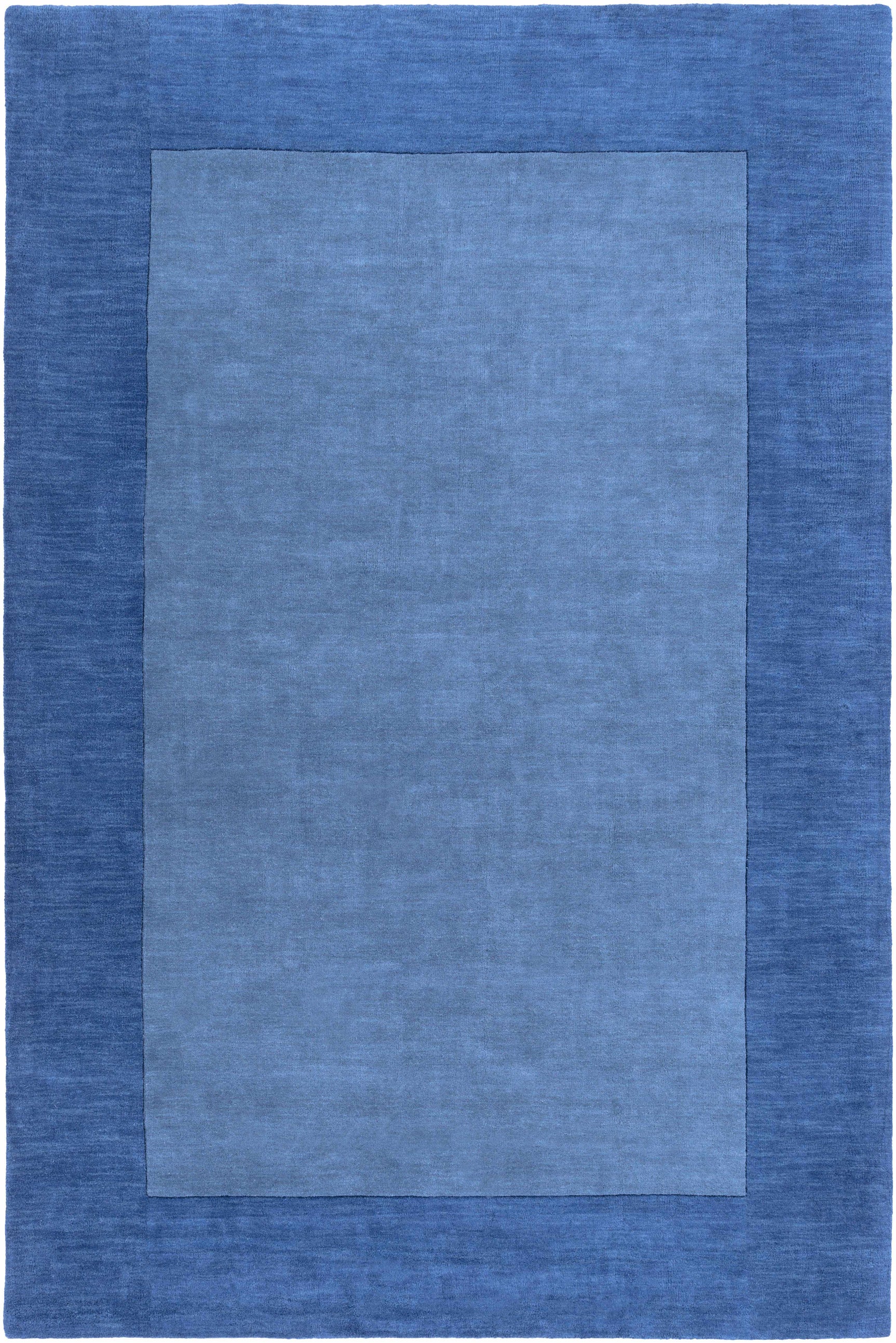 Macedon Blue Bordered Wool Rug - Ornate Home