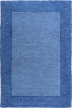 Macedon Blue Bordered Wool Rug - Ornate Home
