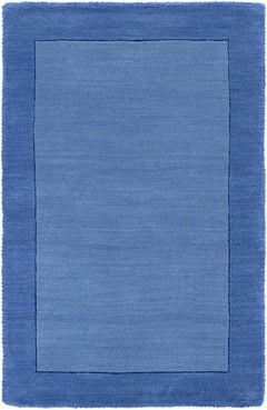 Macedon Blue Bordered Wool Rug - Ornate Home