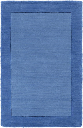 Macedon Blue Bordered Wool Rug - Ornate Home