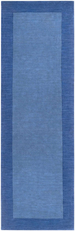Macedon Blue Bordered Wool Rug - Ornate Home