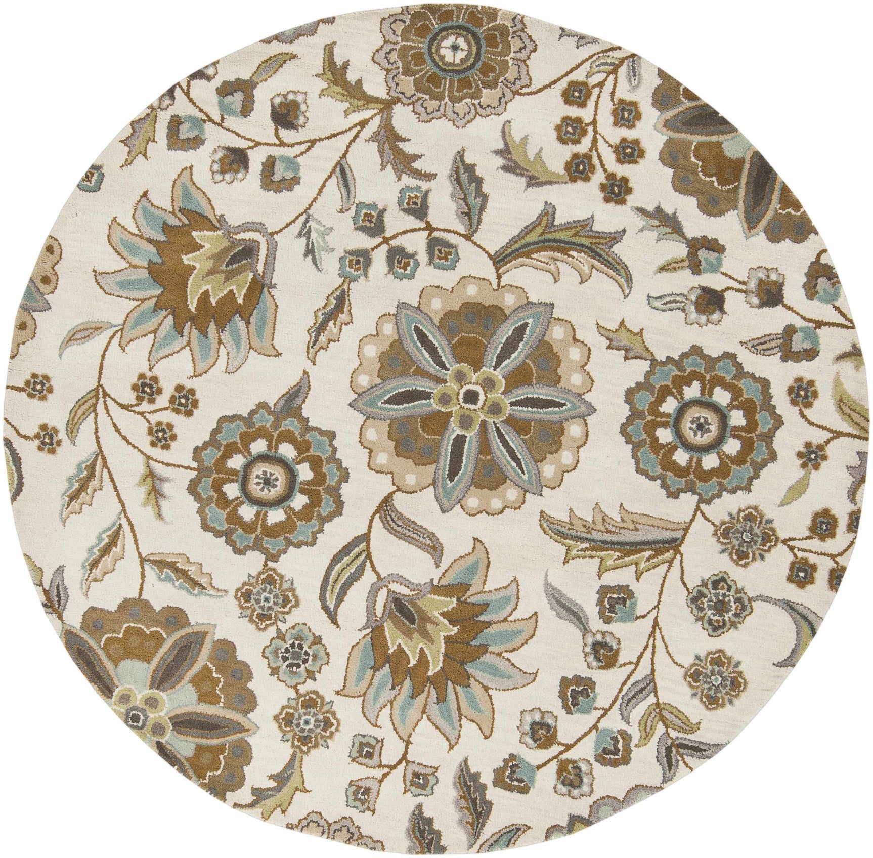 Mack Floral Wool Area Carpet - Ornate Home