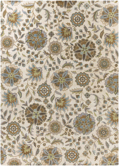 Mack Floral Wool Area Carpet - Ornate Home