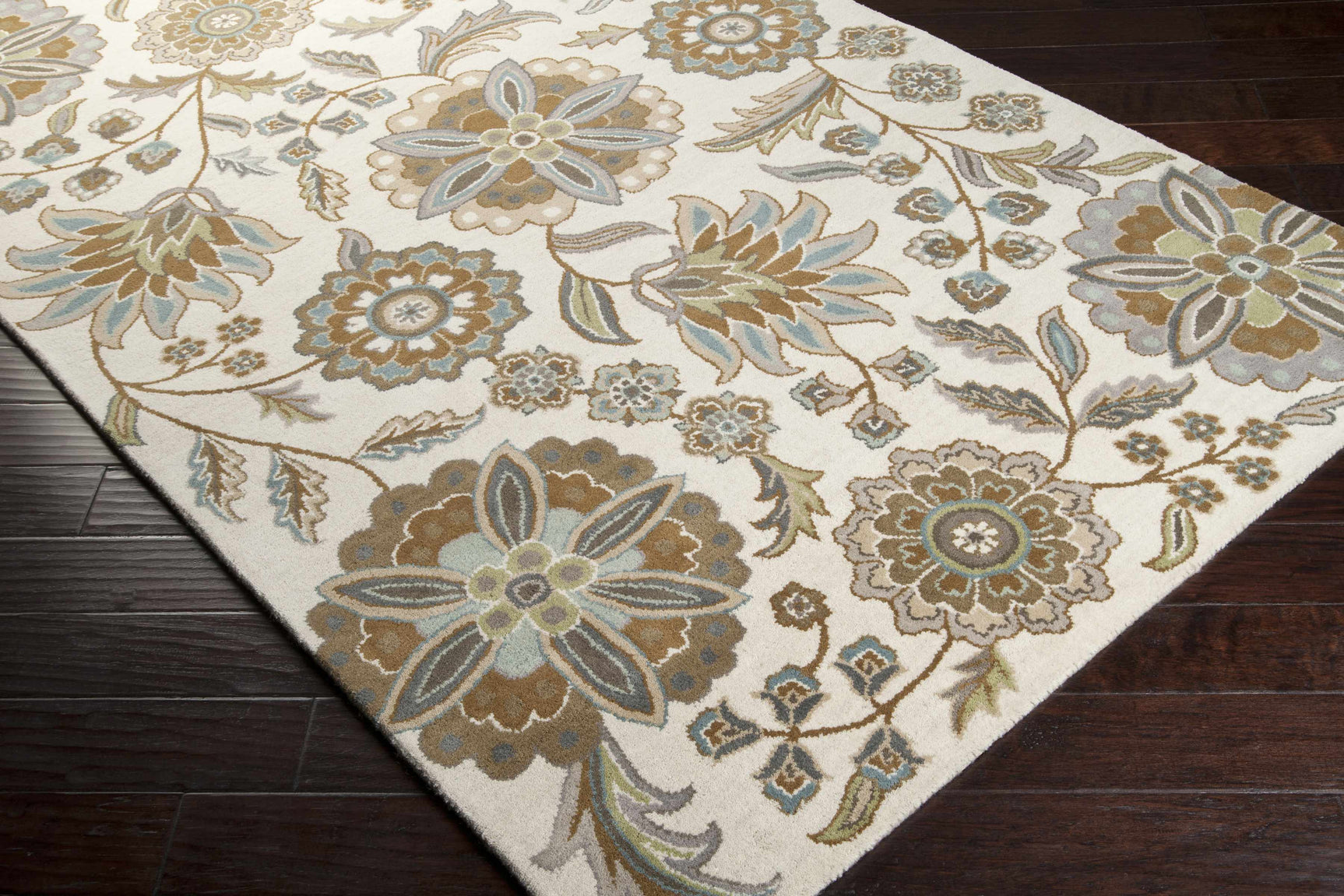Mack Floral Wool Area Carpet - Promo - Ornate Home