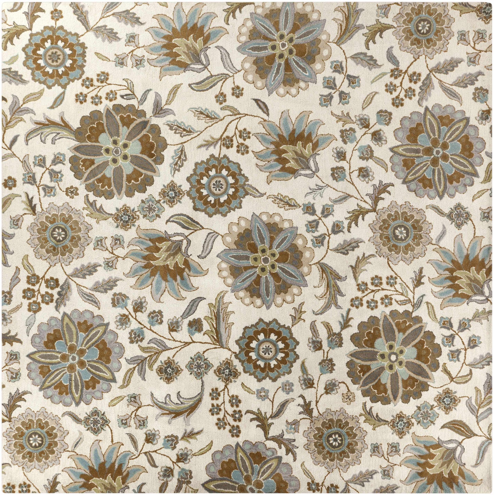 Mack Floral Wool Area Carpet - Promo - Ornate Home