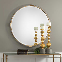 Mackai Gold Round Mirror - Ornate Home
